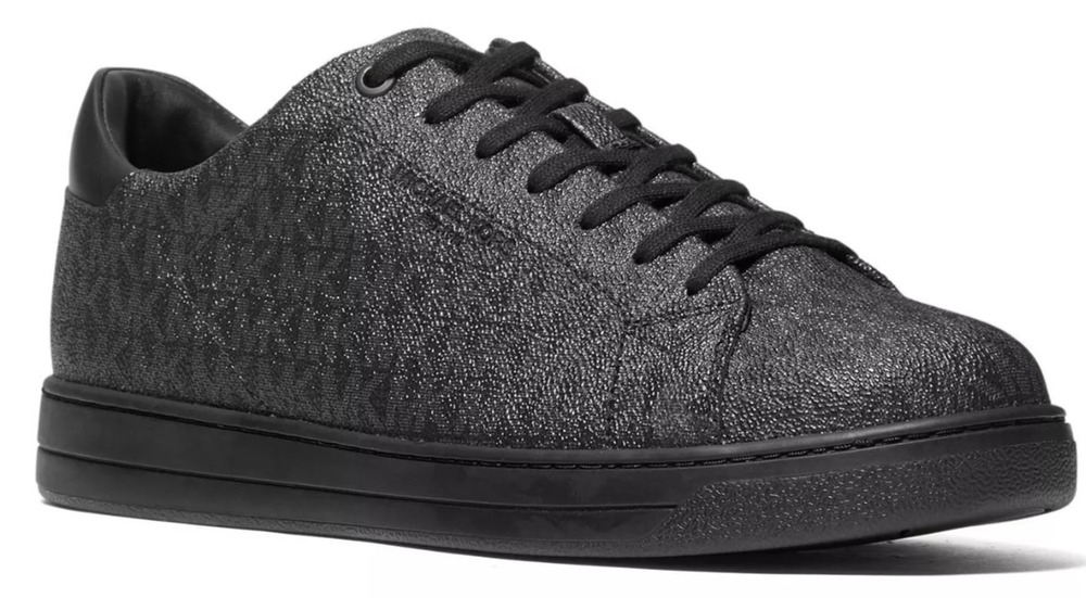 MICHAEL KORS Mens Black Logo Padded Nate Round Toe Sneakers Shoes 7 M